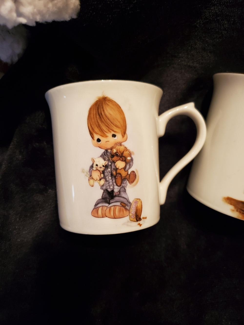 1984 ENESCO Precious MOMENTS 4 Coffee/tea MUGS BLESSED ARE SERIES VINTAGE - Picture 3 of 11